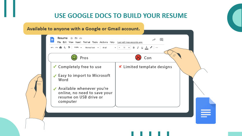 Resources to build your resume_google docs