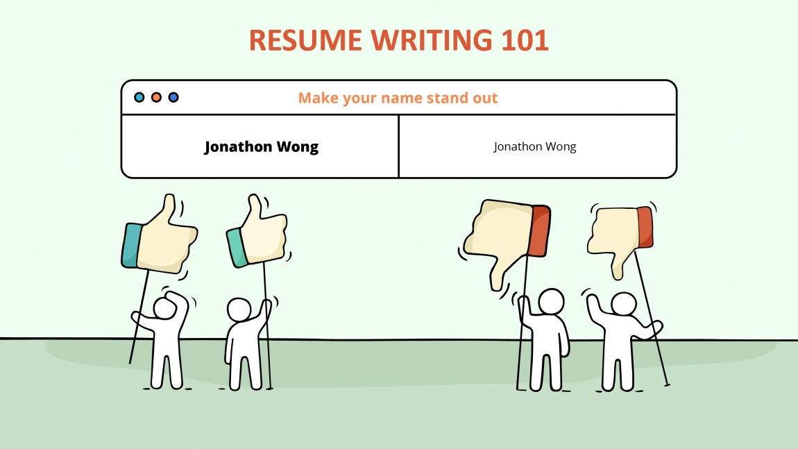 5 basic tips to start your resume_Make your name stand out