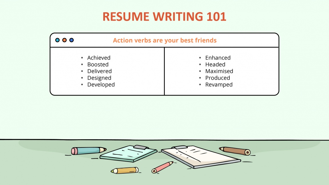 5 basic tips to start your resume_Action verbs are your best friends