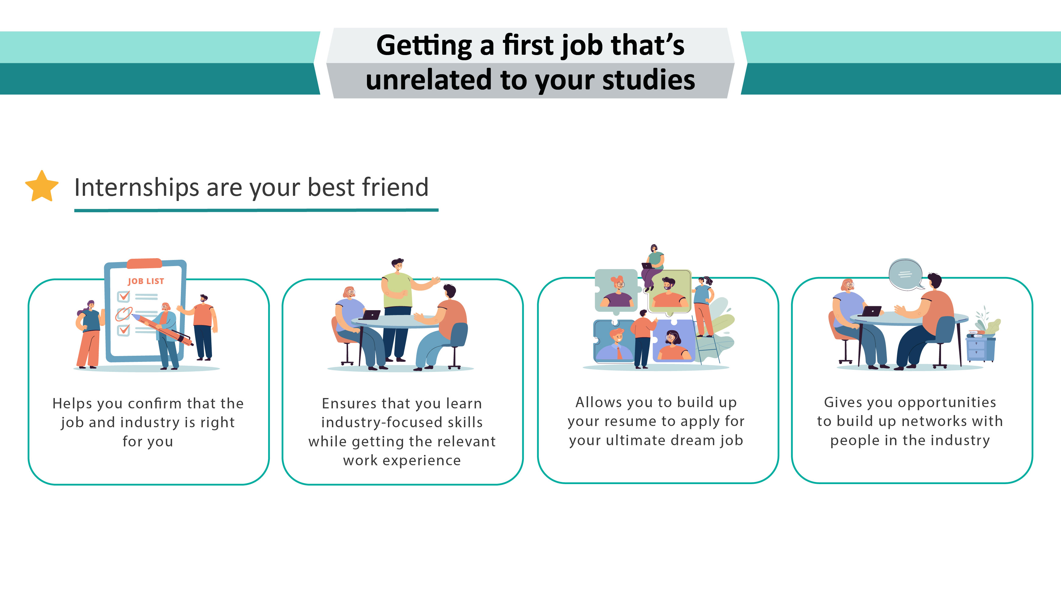 Getting a first job that’s unrelated to your studies_Internships are your best friend