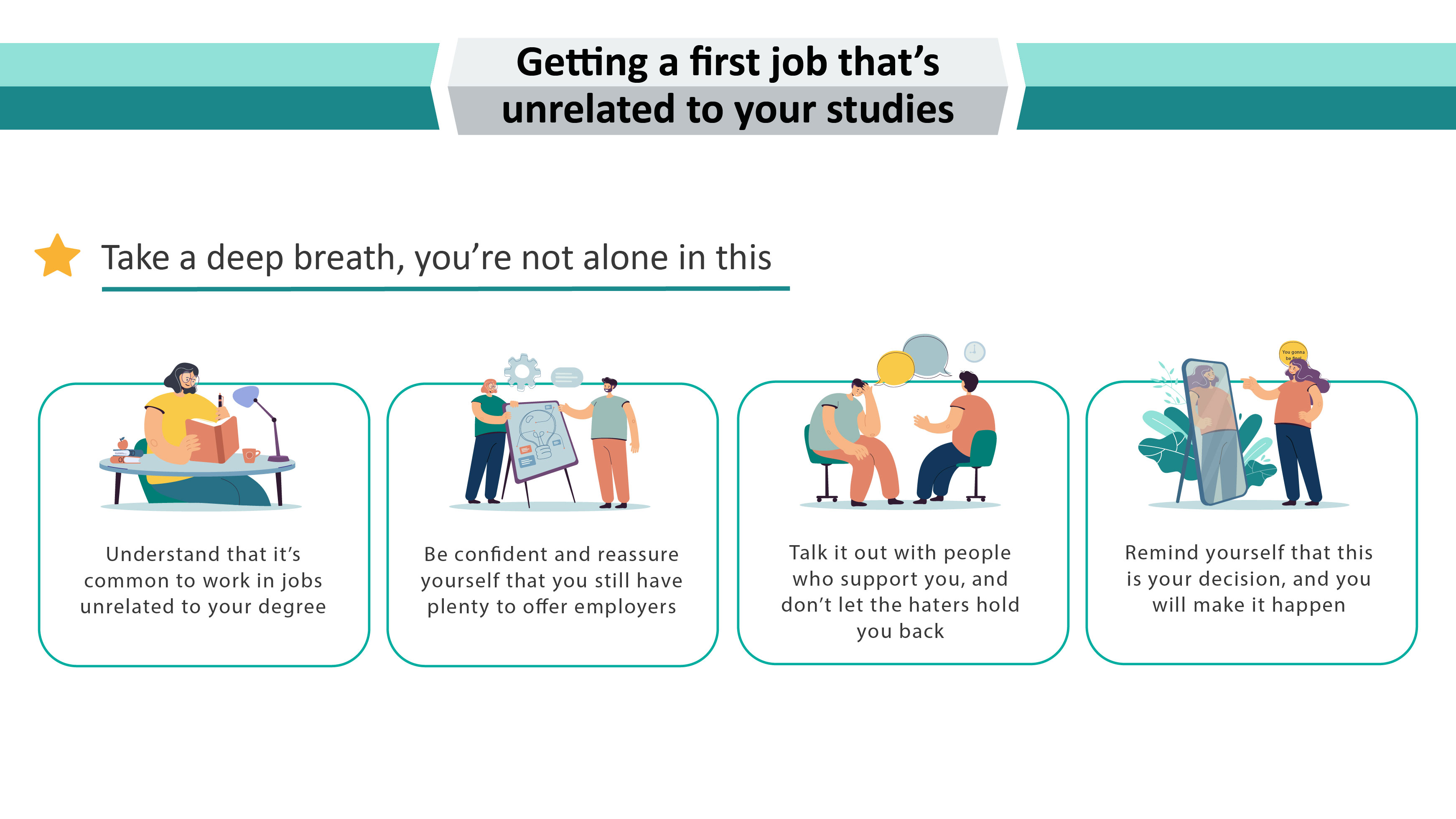 Getting a first job that’s unrelated to your studies_Take a deep breath, you’re not alone in this