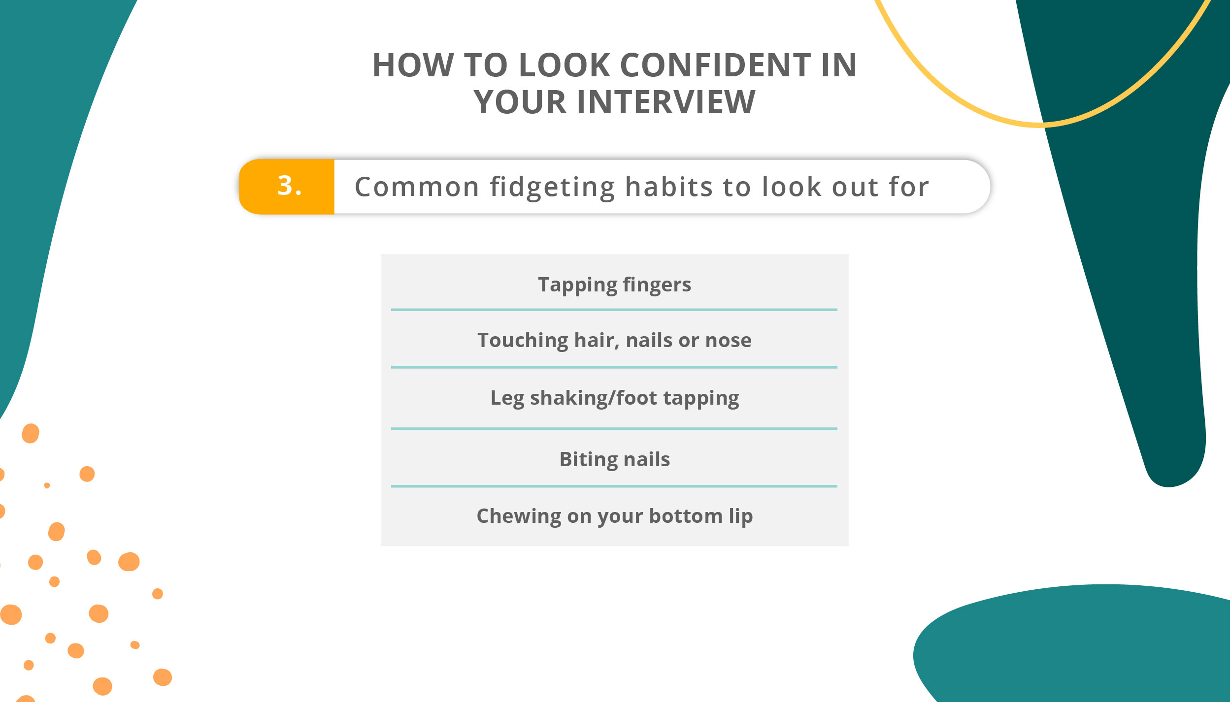 How to Look Confident in Your Interview_Sit still and don't fidget