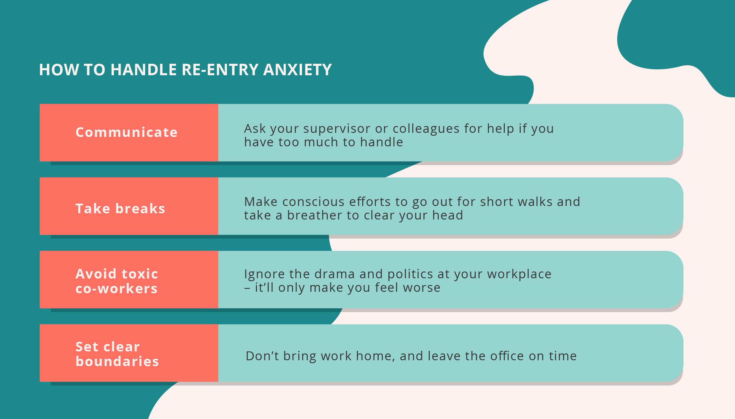 Work re-entry anxiety