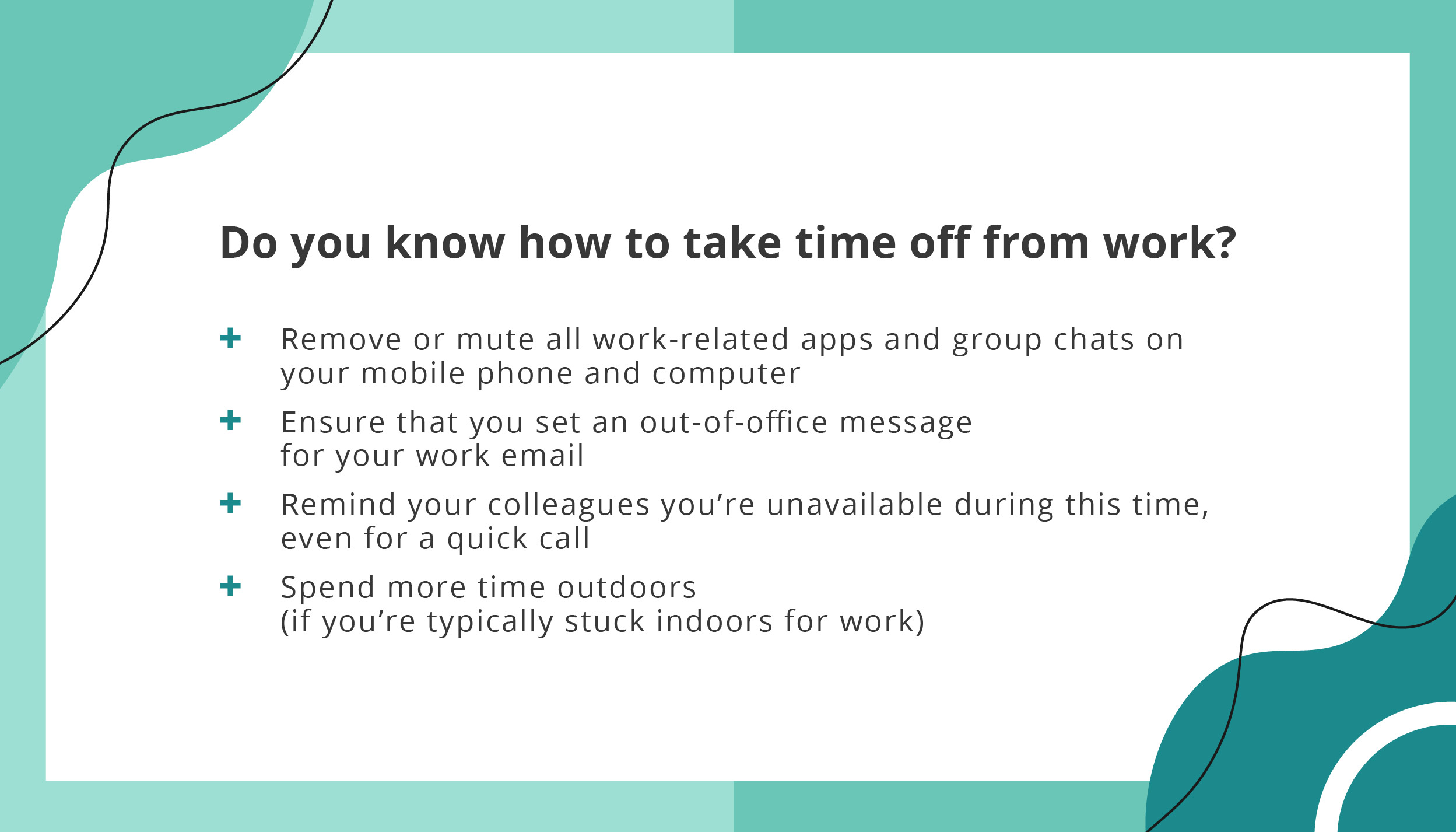 Signs of burnout at work – and what to do about it_Take time off